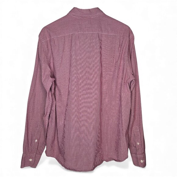 J. Crew Micro Check Plaid Button Down Shirt Red White Preppy Office XL - Picture 2 of 6